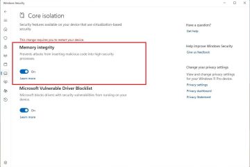 Fix Memory Integrity on Windows 11
